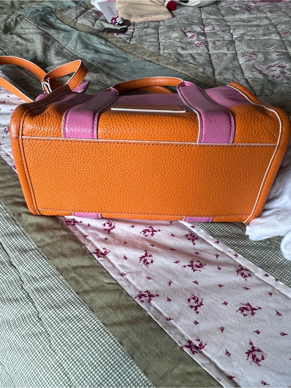 Marc Jacobs Pink and Orange Pebbled Leather Tote - Picture 15 of 16